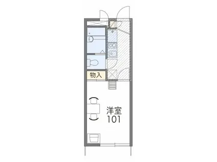 レオパレスTAKEBASHI(1K/1階)の間取り写真