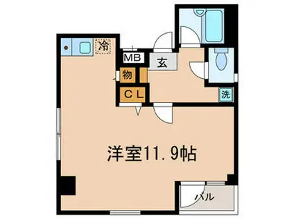 NOA YUSHIMA(ワンルーム/3階)の間取り写真