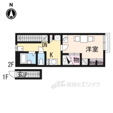 レオパレス悠(1K/2階)の間取り写真
