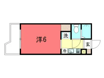 第3吉与門ハイツ(1K/2階)の間取り写真