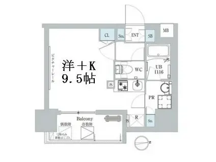 ディームズ蔵前(ワンルーム/5階)の間取り写真