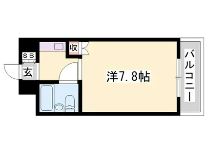 グリーンハイツ梅ヶ谷(ワンルーム/4階)の間取り写真