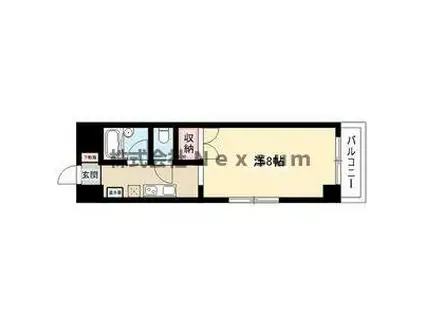 ヴァンヴェール名古屋(ワンルーム/2階)の間取り写真