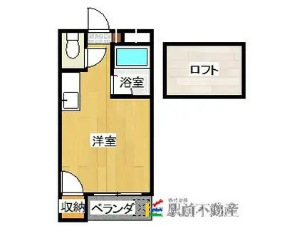 マリオ&トム小森野(1K/2階)の間取り写真