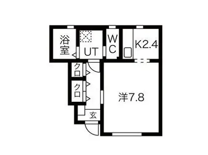 GRAND PARACE浪江 II(1K/1階)の間取り写真