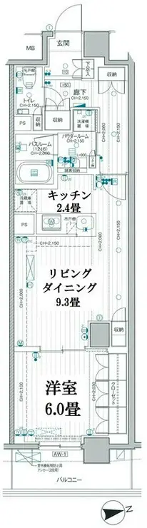 パレステージ文京江戸川橋 3階階 間取り