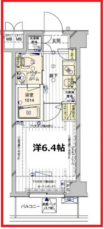メインステージ押上II 3階階 間取り