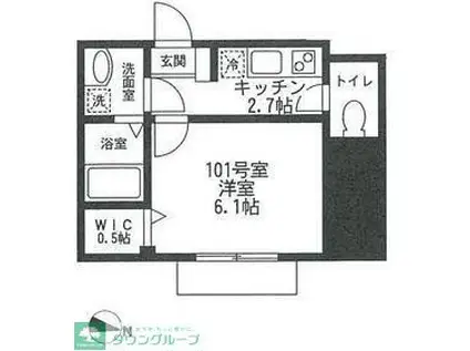 マ メゾン(1K/1階)の間取り写真