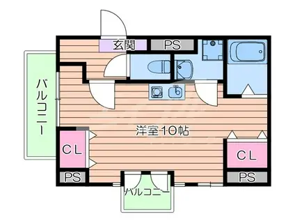 GRAN PINO 桃山台(ワンルーム/7階)の間取り写真