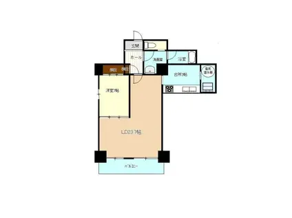 半蔵門ハウス(1LDK/5階)の間取り写真