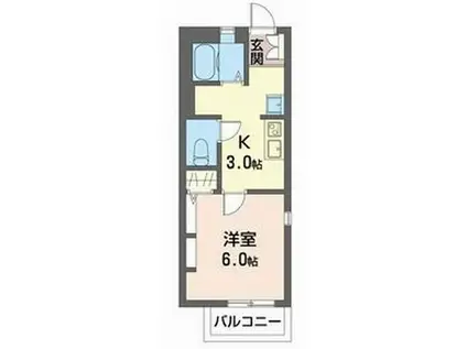 FKガーデン金沢文庫(1K/2階)の間取り写真