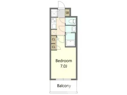 S-RESIDENCE堺ALTKLAS(1K/2階)の間取り写真