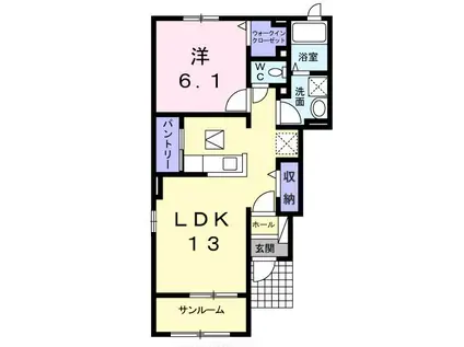 メゾンTK I(1LDK/1階)の間取り写真