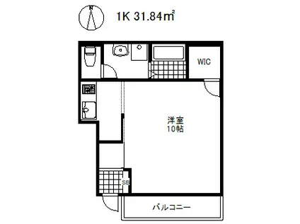 メゾン・オランジュ(1K/1階)の間取り写真