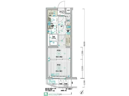 ブライズ堀切菖蒲園(1K/4階)の間取り写真