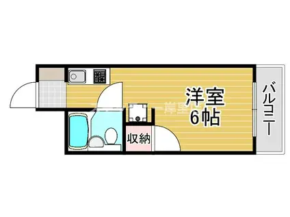 フィアスコート南津守(1K/1階)の間取り写真