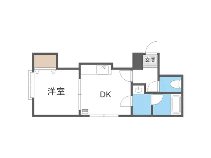 ステージ中島公園(1DK/2階)の間取り写真