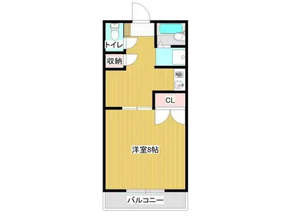 エブリアハイツ(1DK/1階)の間取り写真