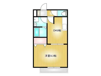 メゾンナガヤマ(1DK/2階)の間取り写真