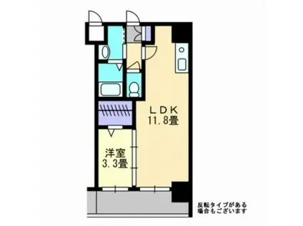 AXIS西桜町(1LDK/8階)の間取り写真