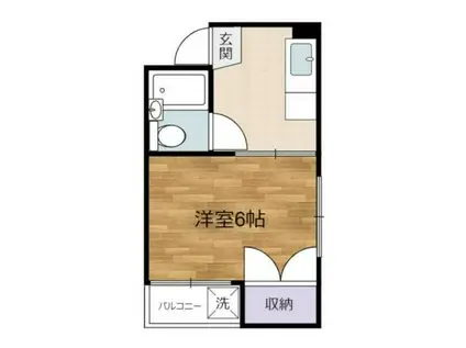 三松コーポ(1K/3階)の間取り写真