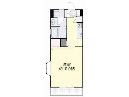 ピトレスクいづし(1K/1階)の間取り写真