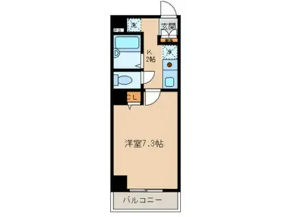 ドミサイル・チヨダ(1K/6階)の間取り写真