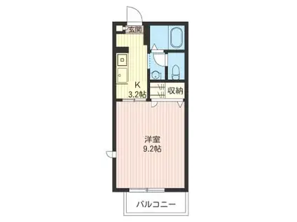 マストライフおもちゃのまち E(1K/1階)の間取り写真