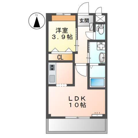 BM GARDEN(1LDK/1階)の間取り写真