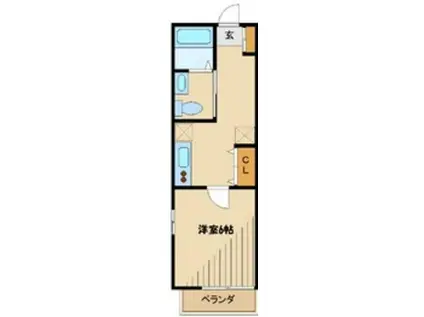 サンデリアーナ(1K/1階)の間取り写真