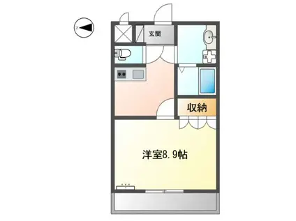 ラフィーネ(1K/3階)の間取り写真