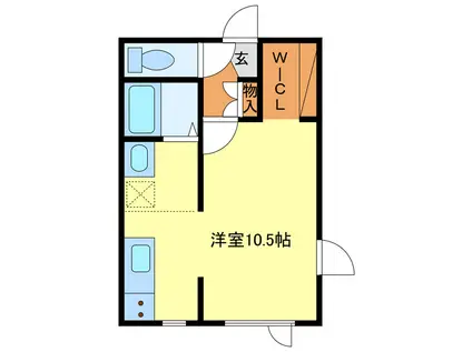 POCOA TERRACE II(ワンルーム/1階)の間取り写真