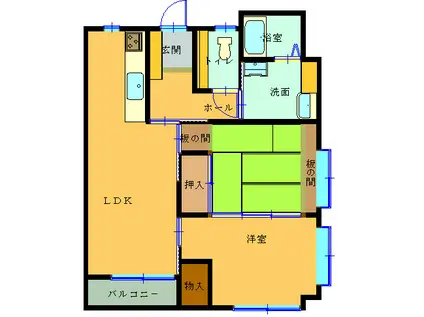 シェスタ青島(2LDK/2階)の間取り写真