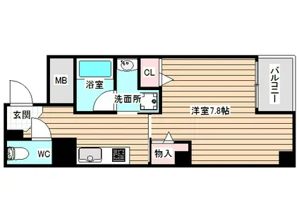 グリュックメゾン福島(1K/4階)の間取り写真