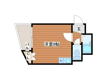 シティーコート高津エレガンス(2DK/4階)の間取り写真