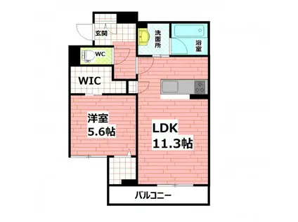 アヴェニール府中(1LDK/1階)の間取り写真