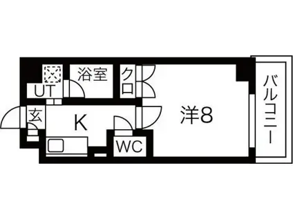 シティライフ池下北(1K/3階)の間取り写真