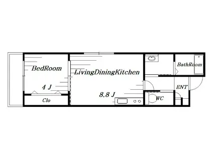 プラリヴェールコート(1LDK/3階)の間取り写真