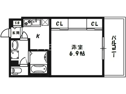 リブリ・都島中通(1K/3階)の間取り写真