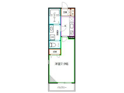 SUNNY COURT(1K/1階)の間取り写真