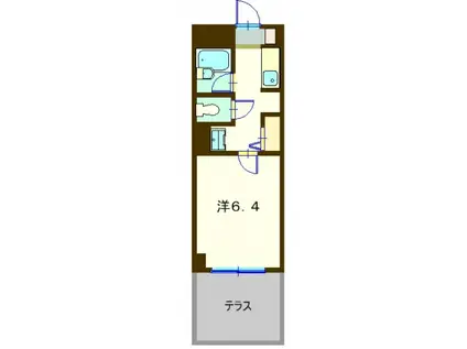 岸根公園サザンヒルズ1号館(1K/1階)の間取り写真