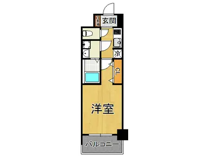 アーバングリーン甲子園(1K/6階)の間取り写真
