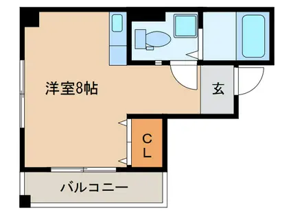 アヴァンティIII(ワンルーム/2階)の間取り写真