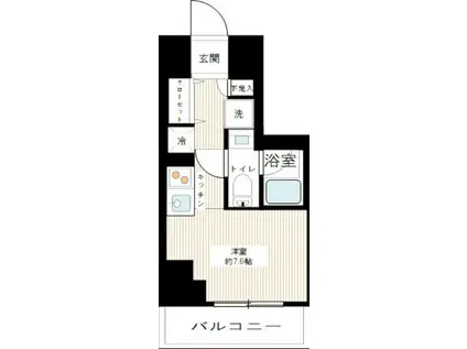 スパシエ横浜アルト(ワンルーム/6階)の間取り写真