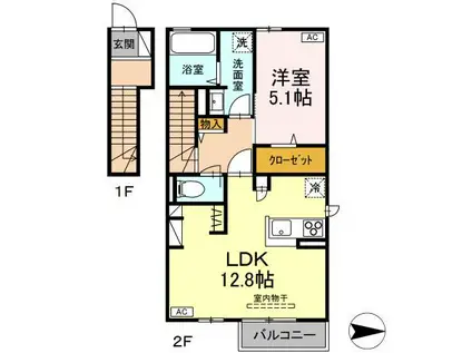 コリーナ エステ/コリーナ ノルテ コリ(1LDK/2階)の間取り写真