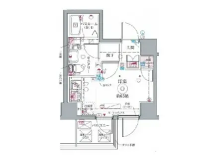 CREVISTA戸越公園(ワンルーム/4階)の間取り写真