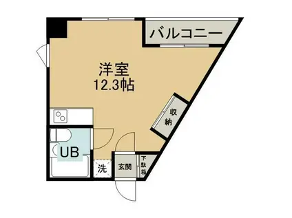 アーブ北3(ワンルーム/2階)の間取り写真