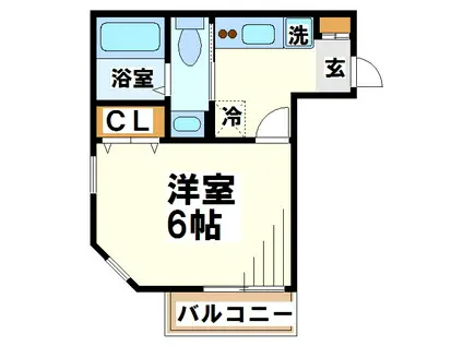 ルーブル壱番館(1K/3階)の間取り写真