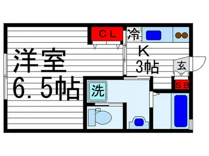 西武池袋線 大泉学園駅 徒歩2分 2階建 築41年(1K/2階)の間取り写真