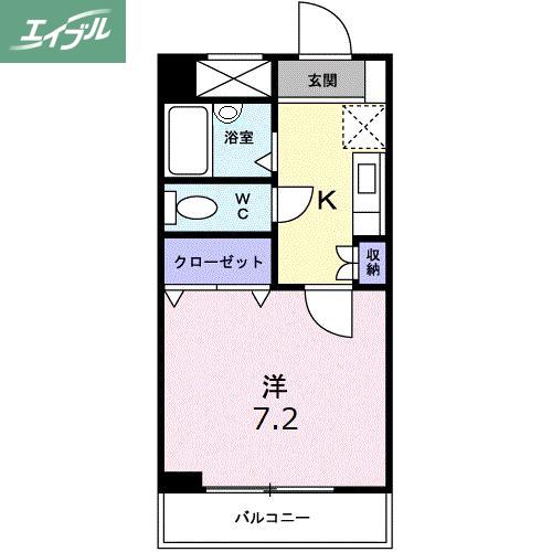 湯浅ビル(1K/5階)の間取り写真